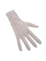 Handschoenen katoen kort wit (sint)