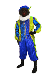 Pieten pak blauw/groen