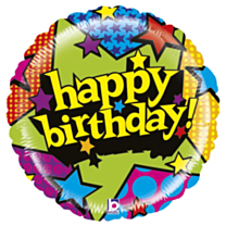 Grote Folieballon Mighty HBday Stars