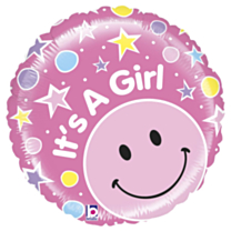 Folieballon Mighty Smiley Girl