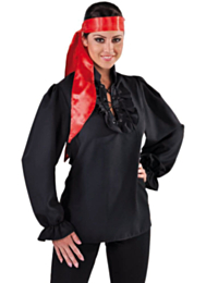 Piratenblouse zwart