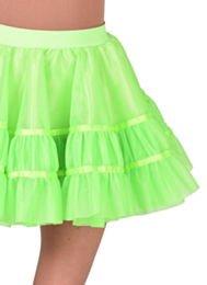 Petticoat kort neon groen