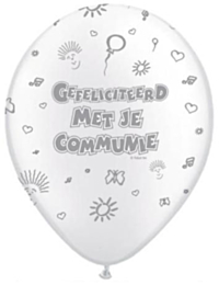 Ballonnen 30cm Communie Pearl White