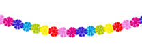 Mini Slinger Papier Bloem 2mtr