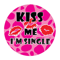 LED Party Badge KISS ME