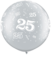 Ballon 90cm 25 jaar Silver