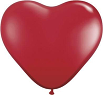 Ballon Heart Ruby Red 100st