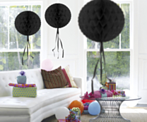 Honeycomb bal Zwart 30cm