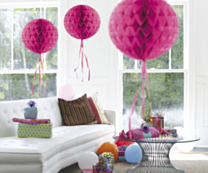 Honeycomb bal Magenta 30cm