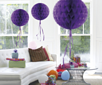 Honeycomb bal Paars 30cm