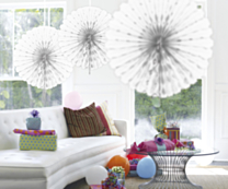 Honeycomb fan Wit 45cm
