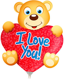 Mini Folieballon Bear with heart