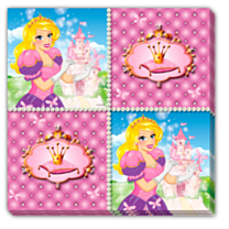 Servetten Princessen 33x33cm
