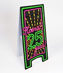 Neon Warning Sign 25 jaar