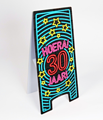 Neon Warning Sign 30 jaar