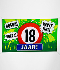 XXL Gevel vlag - 18 jaar