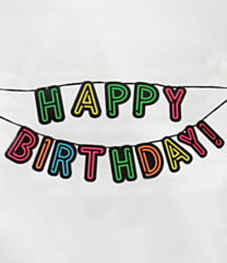 Neon slinger Happy Birthday