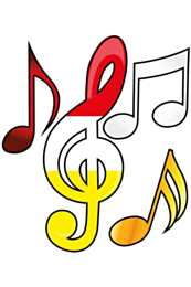 4 st. applicaties muzieksleutel Oeteldonk
