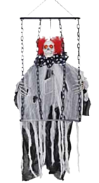 Hanging clown with chains