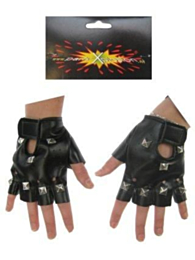 Punk handschoenen zwart