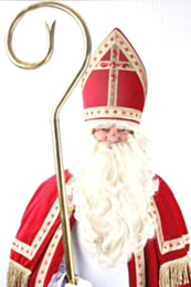 Sint haarstel baard+pruik+losse buffelsnor+kinzak