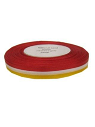 Medaille lint rood/wit/geel 10 mm