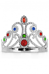 Tiara verstelbaar zilver