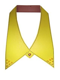 Kraagje fluor geel met studs