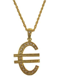 Collier euro groot goud