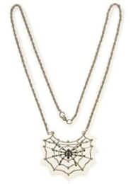 Collier spin in web zilver