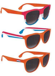 Blues brother bril oranje rd/wt/bl 3 ass.