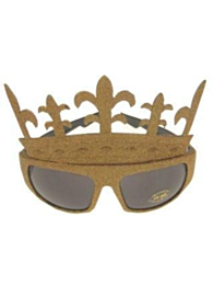 Bril glittergoud queens
