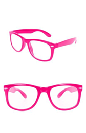 Blues brother bril pink met blank glas