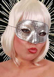 Oogmasker domino glitterzilver