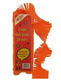 Crepe guirlande 24m oranje