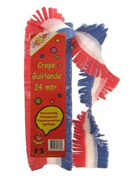 Crepe guirlande R/W/B 24m