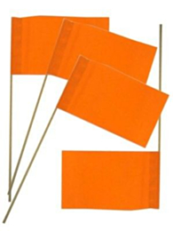 Papieren zwaaivlaggetjes oranje
