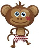 Folieballon Super Shape Hunky Monkey