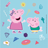 Peppa Pig servetten blauw compostable