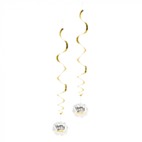 Set 2 Decoratieswirls "Happy New Year" (85cm)