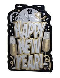 Wanddecoratie 53cm Happy New Year!