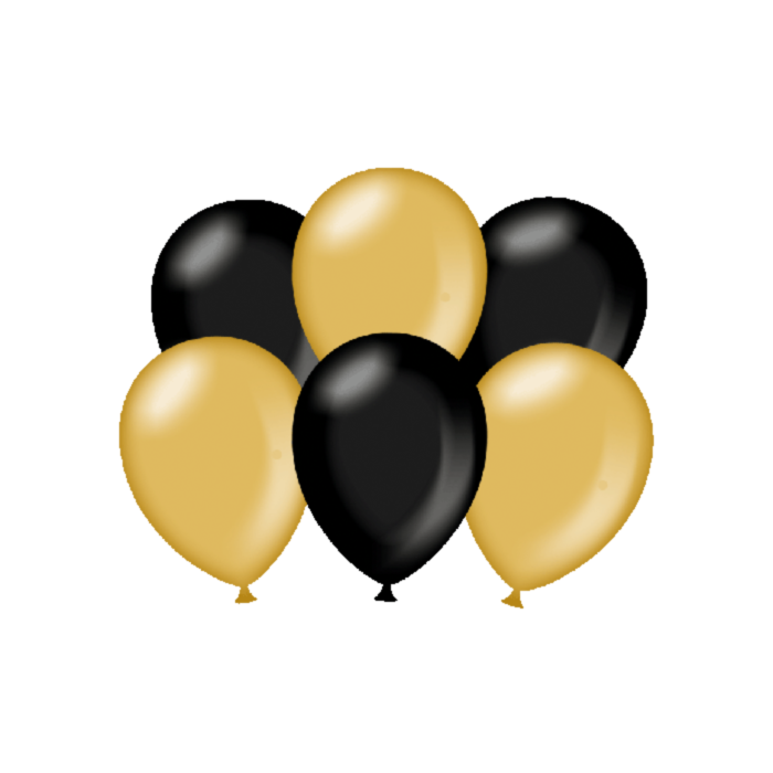 Balloons black shop and gold