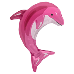 Folieballon Super Shape Pink Dolphin