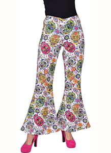 Hippie broek Mexican Skulls