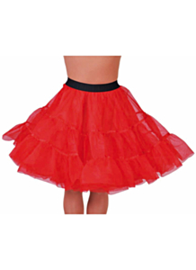 Petticoat knielengte rood