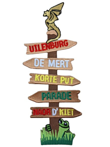 Wegwijzer rug embleem