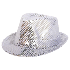 Tribly Hoed Zilver paillet Deluxe