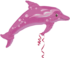 Folieballon Super Shape Pink Dolphin
