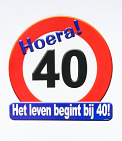 Huldeschild - 40 jaar