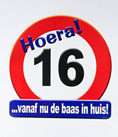 Huldeschild - 16 jaar